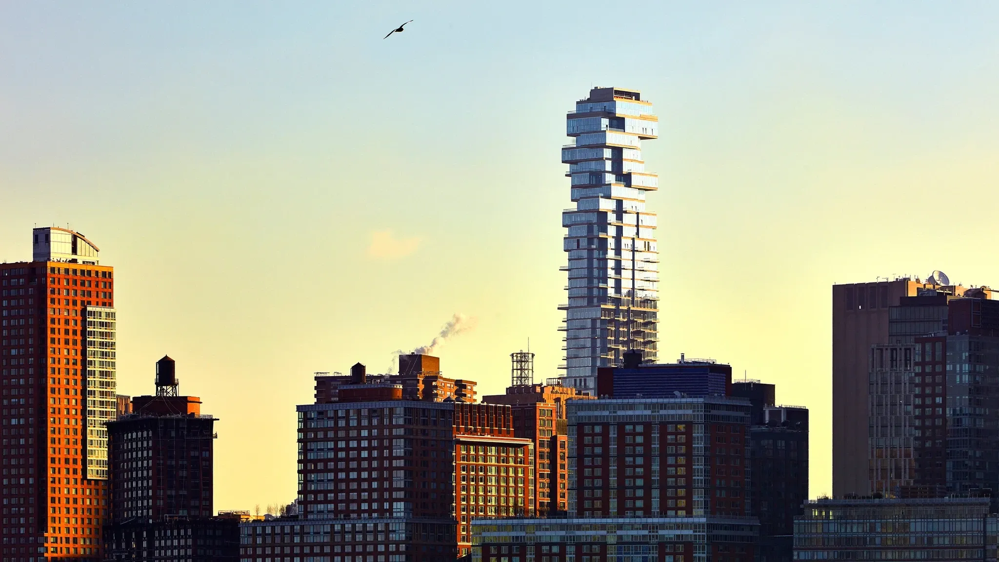 Illustration of city skyscrapers